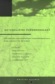 Cover of: Naturalizing phenomenology: issues in contemporary phenomenology and cognitive science