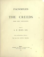 Cover of: Facsimiles of the creeds from early manuscripts. by A. E. Burn