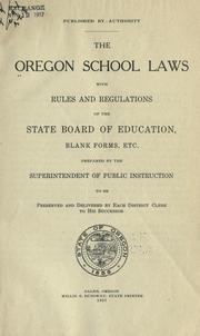 Cover of: The Oregon school laws ... by Oregon.