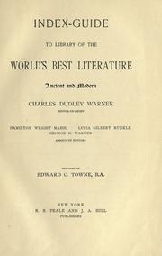 Cover of: Index-guide to Library of the world's best literature, ancient and modern