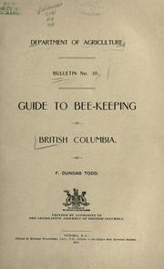 Guide to bee-keeping in British Columbia