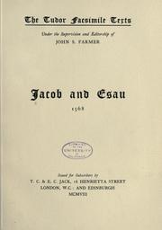 Front cover of Jacob and Esau by Unknown