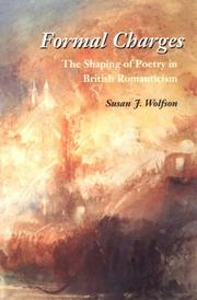 Cover of: Formal Charges: The Shaping of Poetry in British Romanticism