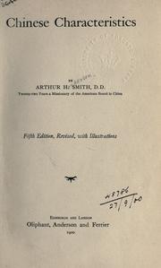 Cover of: Chinese characteristics by Arthur Henderson Smith