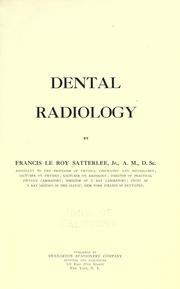 Cover of: Dental radiology