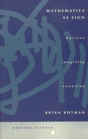 Cover of: Mathematics as Sign by Brian Rotman