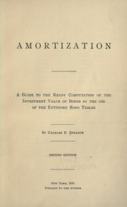 Cover of: Amortization by Charles E. Sprague
