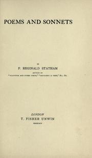 Cover of: Poems and sonnets