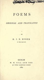Cover of: Poems: original and translated