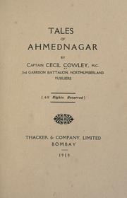 Cover of: Tales of Ahmednagar. by Cecil Cowley