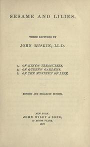 Cover of: Sesame and lilies. by John Ruskin