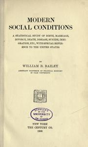 Cover of: Modern social conditions by William Bacon Bailey