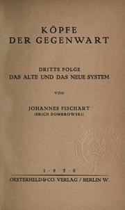 Cover of: Köpfe der Gegenwart. by Erich Franz Otto Dombrowski