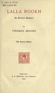 Cover of: Lalla Rookh by Thomas Moore