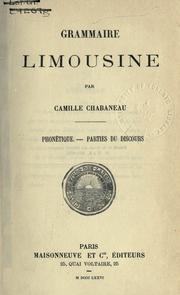 Cover of: Grammaire limousine