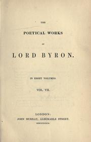 Cover of: The poetical works. by Lord Byron