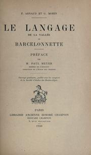 Cover of: Le langage de la vallée de Barcelonnette