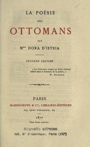 Cover of: La poésie des Ottomans