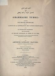 Cover of: Grammaire Turke by Davids, Arthur Lumley.
