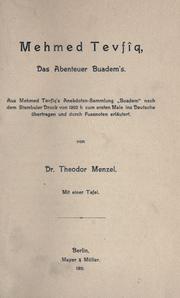 Cover of: Abenteuer Buadem's: übertragen von Theodor Menzel.