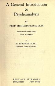 Cover of: A general introduction to psychoanalysis by Sigmund Freud