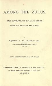 Cover of: Among the Zulus by Alfred Wilks Drayson