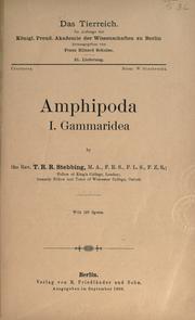 Cover of: Amphipoda I. Gammaridea by Thomas Roscoe Rede Stebbing