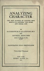 Cover of: Analyzing character, the new science of judging men: misfits in business, the home and social life