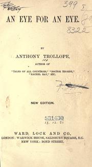 Cover of: An eye for an eye. by Anthony Trollope