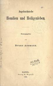 Cover of: Angelsächsische Homilien und Heiligenleben.