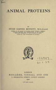 Cover of: Animal proteins. by Hugh Garner Bennett, Hugh Garner Bennett