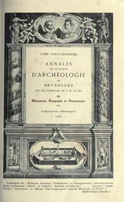 Annales de la Société d'Archéologie de Bruxelles, 23 - 1909 by Société royale d'Archéologie de Bruxelles (Belgium)