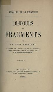 Cover of: Annales de la peinture by Etienne Parrocel