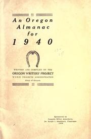 Cover of: An Oregon almanac for 1940. by Writers' program. Oregon