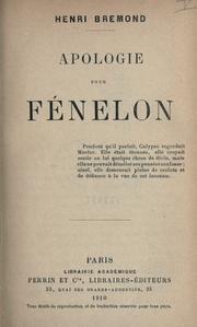 Cover of: Apologie pour Fénelon.