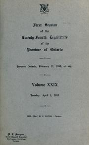 Cover of: Official report of debates (Hansard): Legislative Assembly of Ontario =