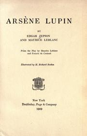 Cover of: Arsène Lupin by Edgar Jepson