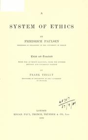 Cover of: A system of ethics