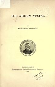 Cover of: Atrium Vestae