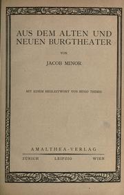 Cover of: Aus dem alten und neuen Burgtheater