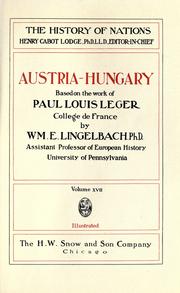 Histoire de l'Autriche-Hongrie by Leger, Louis