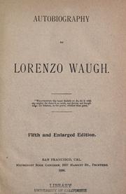 Autobiography of Lorenzo Waugh by Lorenzo Waugh