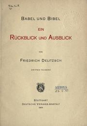 Cover of: Babel und Bibel; ein Rücklick und Ausblick.