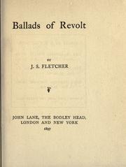 Cover of: Ballads of revolt.