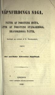 Cover of: Barðarsaga Snæfellsass, Viglundarsaga, Þórðarsaga, Draumavitanir, Völsaþáttr