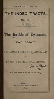 Cover of: battle of Syracuse