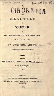 Cover of: The beauties of Oxford | Jacob Philip Aubry