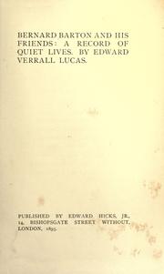 Cover of: Bernard Barton and his friends | E. V. Lucas
