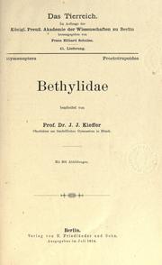 Cover of: Bethylidae by J.-J Kieffer