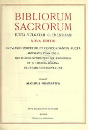 Cover of: Bibliorum sacrorum iuxta Vulgatam Clementinam | 